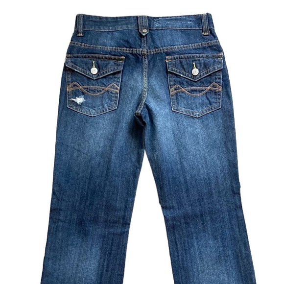 MOSSIMO SUPPLY CO. Distressed Boyfriend Jeans Blue Size 7 - Picture 5 of 13